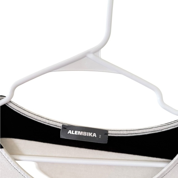 Alembika Black and White Striped TShirt Dress - Picture 3 of 8